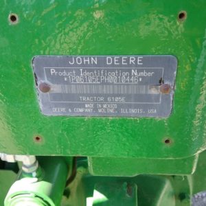 2017 JOHN DEERE 6105E X717278